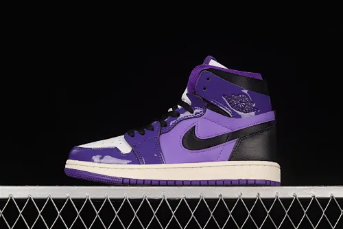 All categories Air Jordan Jordan series basketball shoes Air Jordan 1 High Air Jordan 1 Zoom CMFT AJ Joe 1 black and purple color CT0979-505